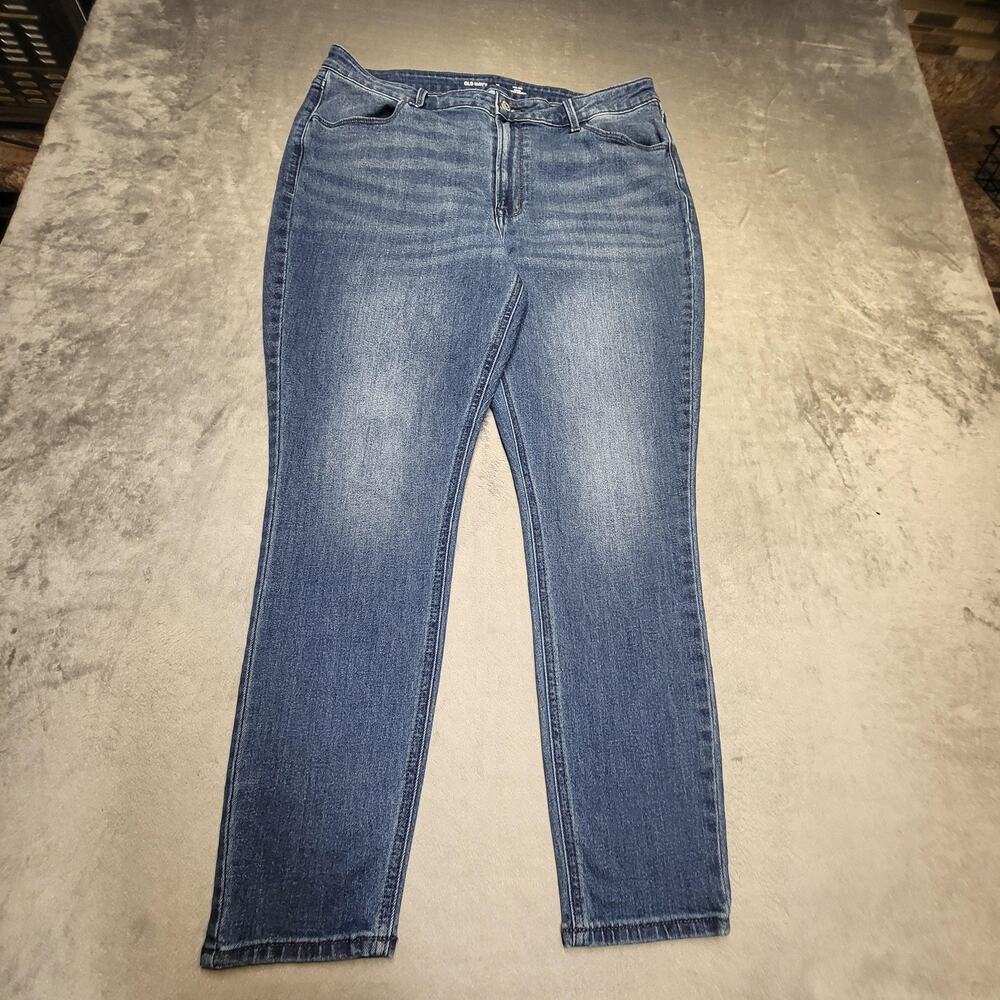 Old Navy Jeans Womens 16 Blue Wow‎ Skinny Slim Medium Wash Stretch Denim